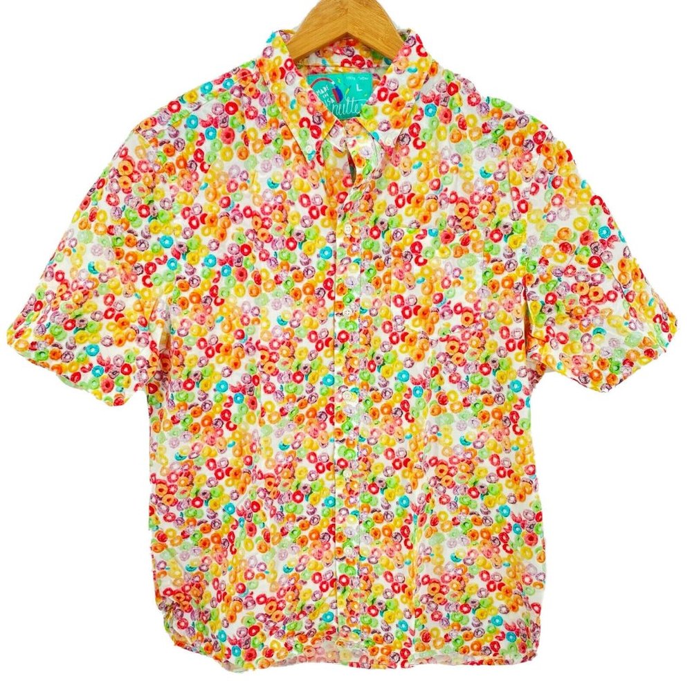 Chubbies Short Sleeve Shirt Tooty Fruity Popover. Non stretch